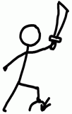 Refusing Stick Figure