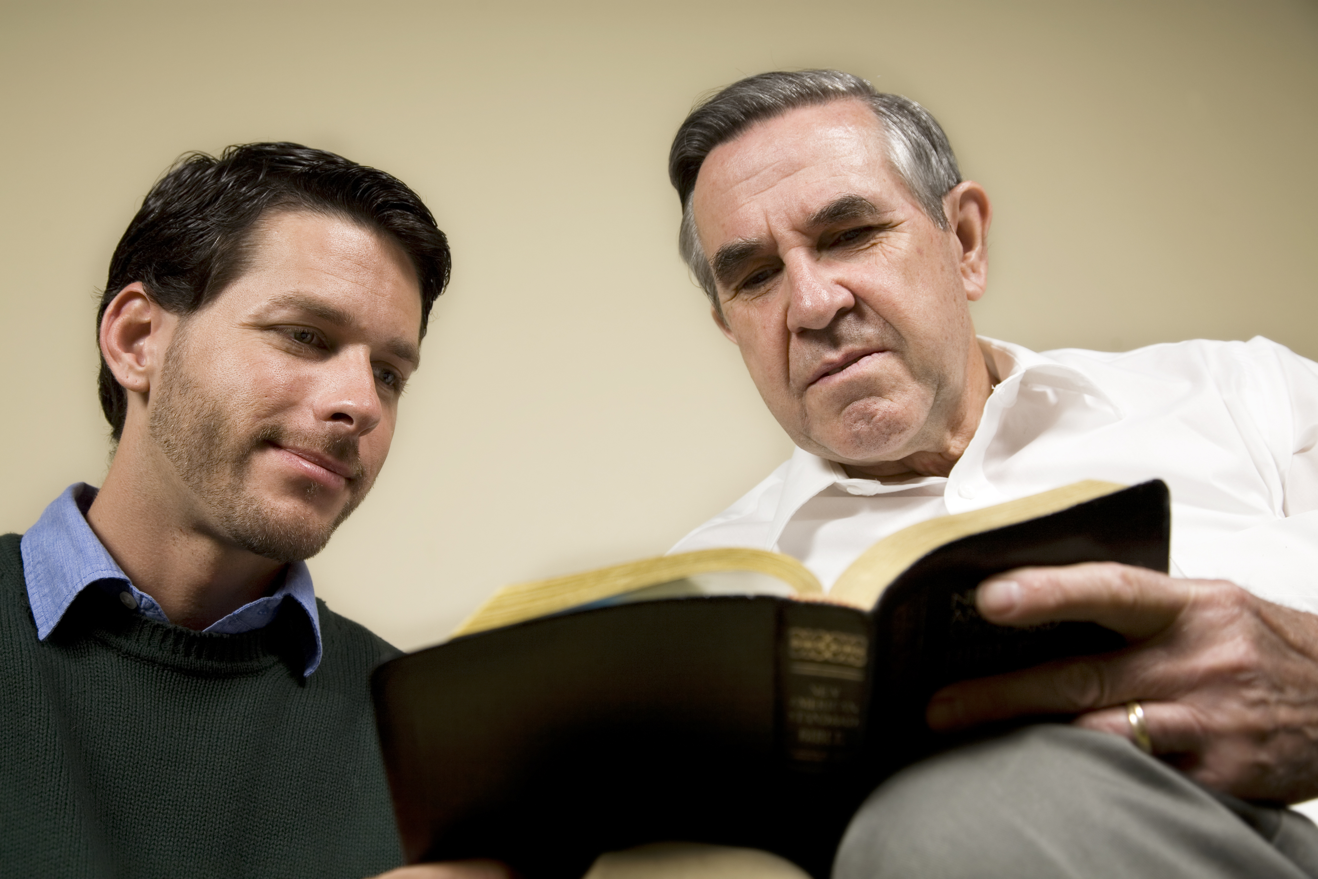 Two Men Studying Bible