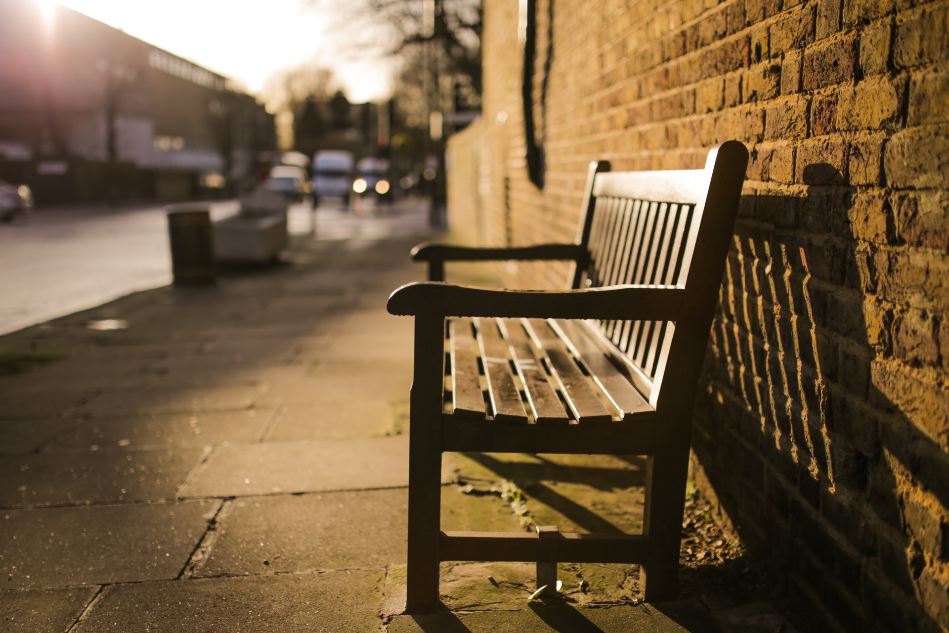 Wooden bench